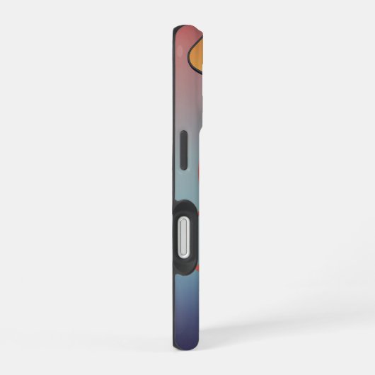 Flowing Pickleball Court Energy Art Phone Case iPhone 16ケース (右側面)