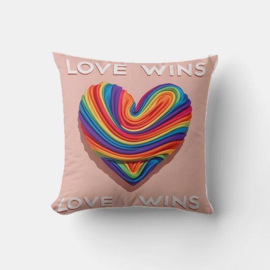 Flowing Rainbow Love:プライドサポート クッション (正面)
