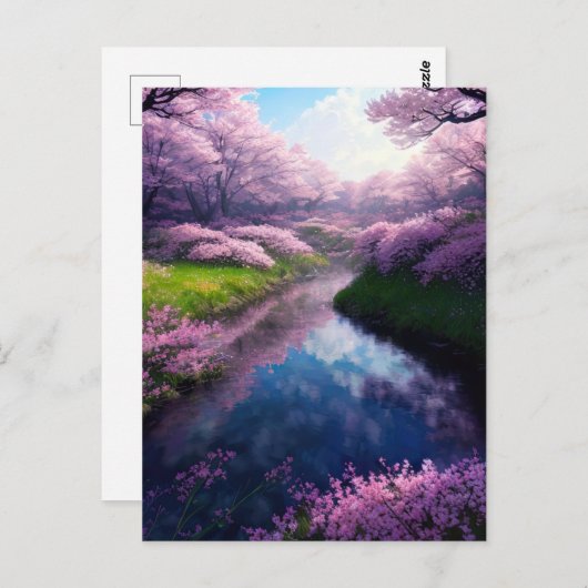 Flowing Through Blossoms ポストカード (正面/裏面)