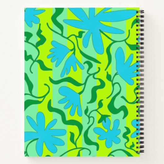 Flowing Vines Custom Text School Notebook ノートブック (裏面)