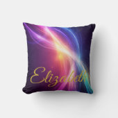 Flowing Waves of Color クッション (正面)