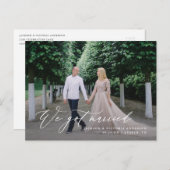 Flowing Wee Elopement得ポス結婚したトカード 案内ポストカード (正面/裏面)