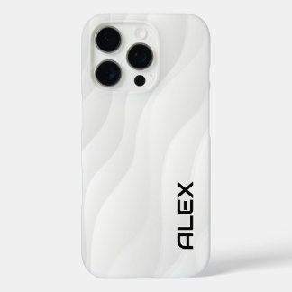 Flowing White Wave iPhoneケース iPhone 16 Proケース