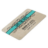 Flowish縁ど Save the Date Magnet, Aqua マグネット (左側)