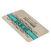 Flowish縁ど Save the Date Magnet, Aqua マグネット (右側)