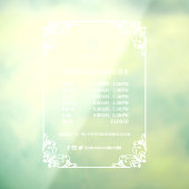 Flowish Frameカスタム Business Logo営業時間 ウィンドウサイン (シート3)