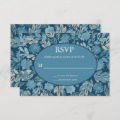 Flowish Waterカラー絵画のRSVPカード 招待状 (正面/裏面)