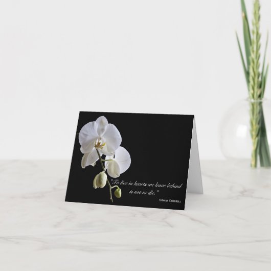 Flows on Blackありがとう悔やみや弔慰 サンキューカード (正面)