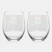 Flu Lion of Wisdom    ステムなしワイングラス (裏面)