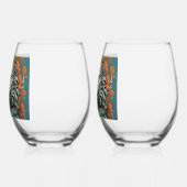 Flu Lion of Wisdom    ステムなしワイングラス (左)