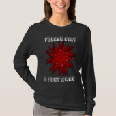 Flu Please Stay 6 Feet Away Red Microorganism Tシャツ (正面)