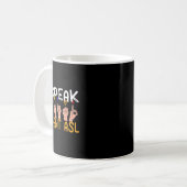 Fluent 話 Asl - Sign Language Looper認識度De コーヒーマグカップ (正面左)