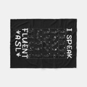 Fluent 話 Asl - Sign Language Looper認識度De フリースブランケット (正面(横))