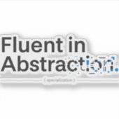 Fluent in Abstraction Minimalist Programmer Design シール (正面)