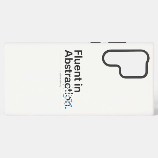 Fluent in Abstraction Minimalist Tech Case Samsung Galaxyケース (裏面横)