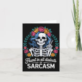 Fluent In All Dialects Of Sarcasm Funny Quote Adul カード (正面)