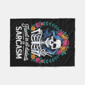 Fluent In All Dialects Of Sarcasm Funny Quote Adul フリースブランケット (正面(横))