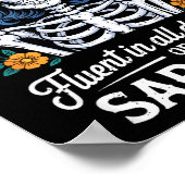 Fluent In All Dialects Of Sarcasm Funny Quote Adul ポスター (角)