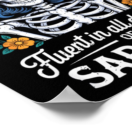 Fluent In All Dialects Of Sarcasm Funny Quote Adul ポスター (角)