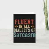 Fluent In All Dialects Of Sarcasm Retro Style カード (正面)