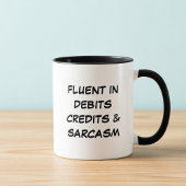 Fluent in Debits Funny Accounting Coffee Mug マグカップ