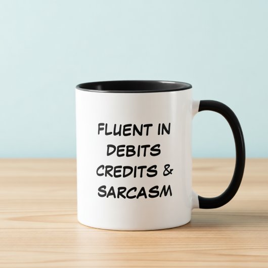 Fluent in Debits Funny Accounting Coffee Mug マグカップ