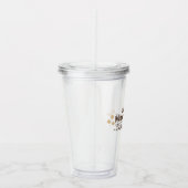 Fluent in Meows & Purrs Funny Cat Lover Gift アクリルタンブラー (右)