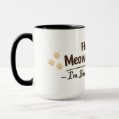 Fluent in Meows & Purrs Funny Cat Lover Gift マグカップ (左)