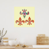 Fluer-de-Lis: Happy Patterns by Navin ポスター (キッチン)