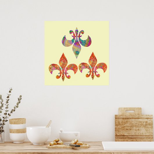 Fluer-de-Lis: Happy Patterns by Navin ポスター (キッチン)