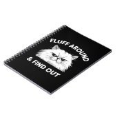 Fluff Around Funny Sarcastic Cat Lady Quote Humor  ノートブック (左側)