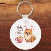 Fluff, Love & Lattes キーホルダー (正面)