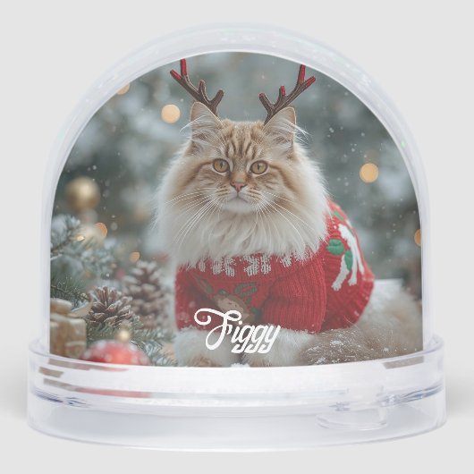 Fluff Norwegian Forest Cat Christmas Personalized  (裏面)