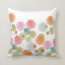 Fluffiesのカラフルな装飾用クッション-ピンクの背部