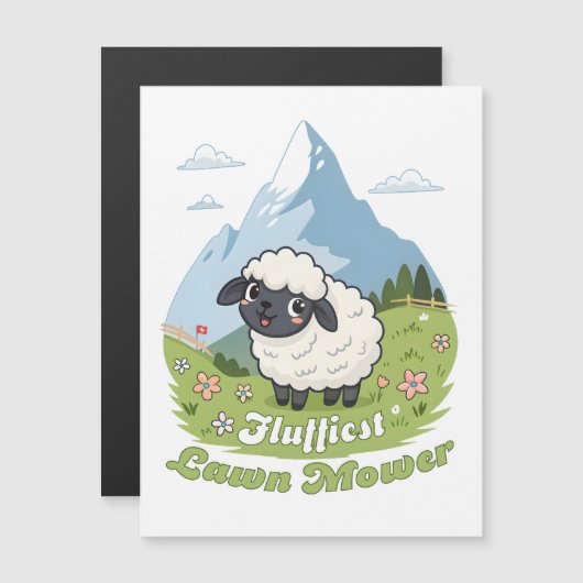 Fluffiest Lawn Mower – Adorable Blacknose Sheep (正面/裏面)