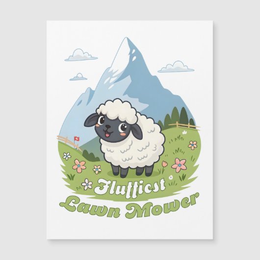 Fluffiest Lawn Mower – Adorable Blacknose Sheep (正面)