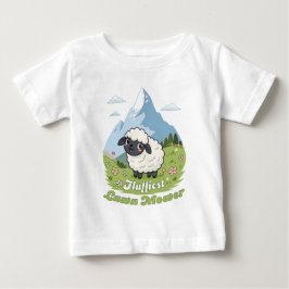 Fluffiest Lawn Mower – Adorable Blacknose Sheep ベビーTシャツ