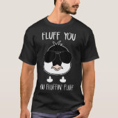 fluffinの綿毛の鶏のTシャツ膨らませて下さい Tシャツ (正面)