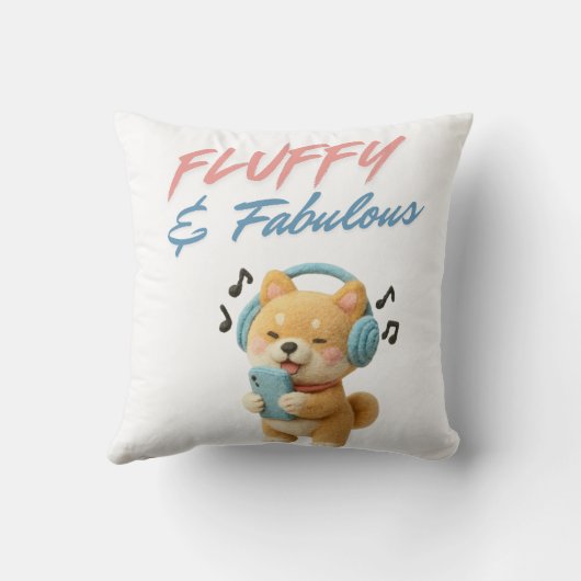 Fluffy and Fabulous クッション (裏面)