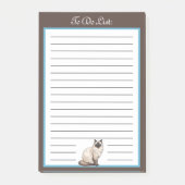 Fluffy Balinese Cat To Do List ポストイット (正面)