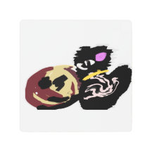 Fluffy Black Cat Jack o Lantern fun 