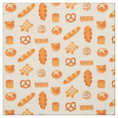 Fluffy Bread Bakery Hand Drawn Art Pattern ファブリック (見本)