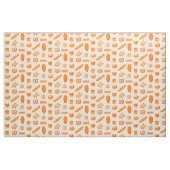 Fluffy Bread Bakery Hand Drawn Art Pattern ファブリック (ファットクウォーター)
