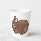 Fluffy Brown Bunny Rabbit Adorable Animal 紙コップ (正面)