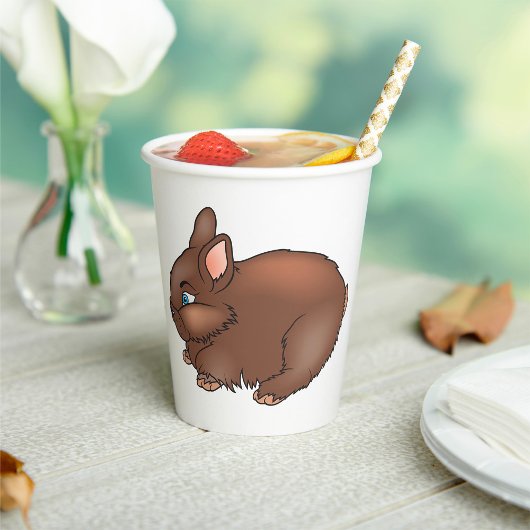 Fluffy Brown Bunny Rabbit Adorable Animal 紙コップ