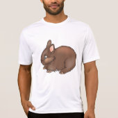 Fluffy Brown Bunny Rabbit Adorable Animal Tシャツ (正面)