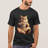 Fluffy Cat Powered By 7 Cups of Chaos Tシャツ (正面)