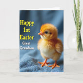 Fluffy Chick Easter Greeting Card カード (正面)
