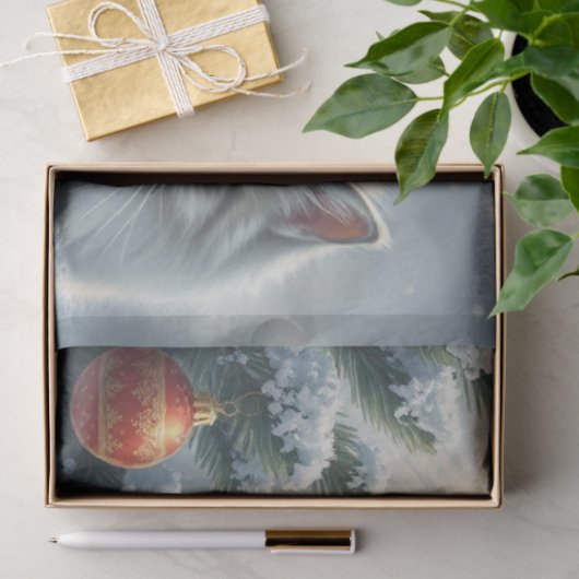 Fluffy Christmas Cats Tissue Paper 薄葉紙 (ギフト)