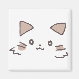 Fluffy Collar Cat Magnet - Feminine マグネット